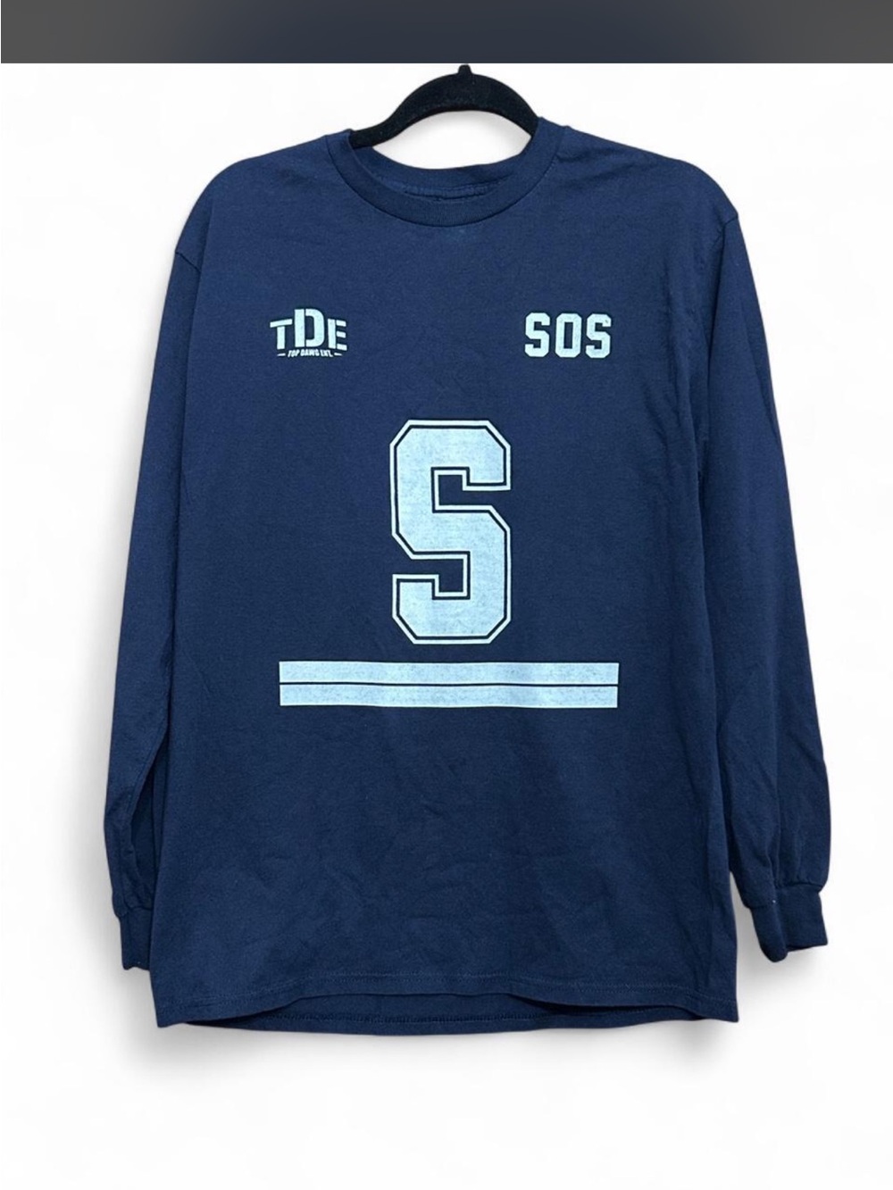 Official SZA ‘23 SOS Tour Long Sleeve Hockey Jersey Shirt Navy Blue